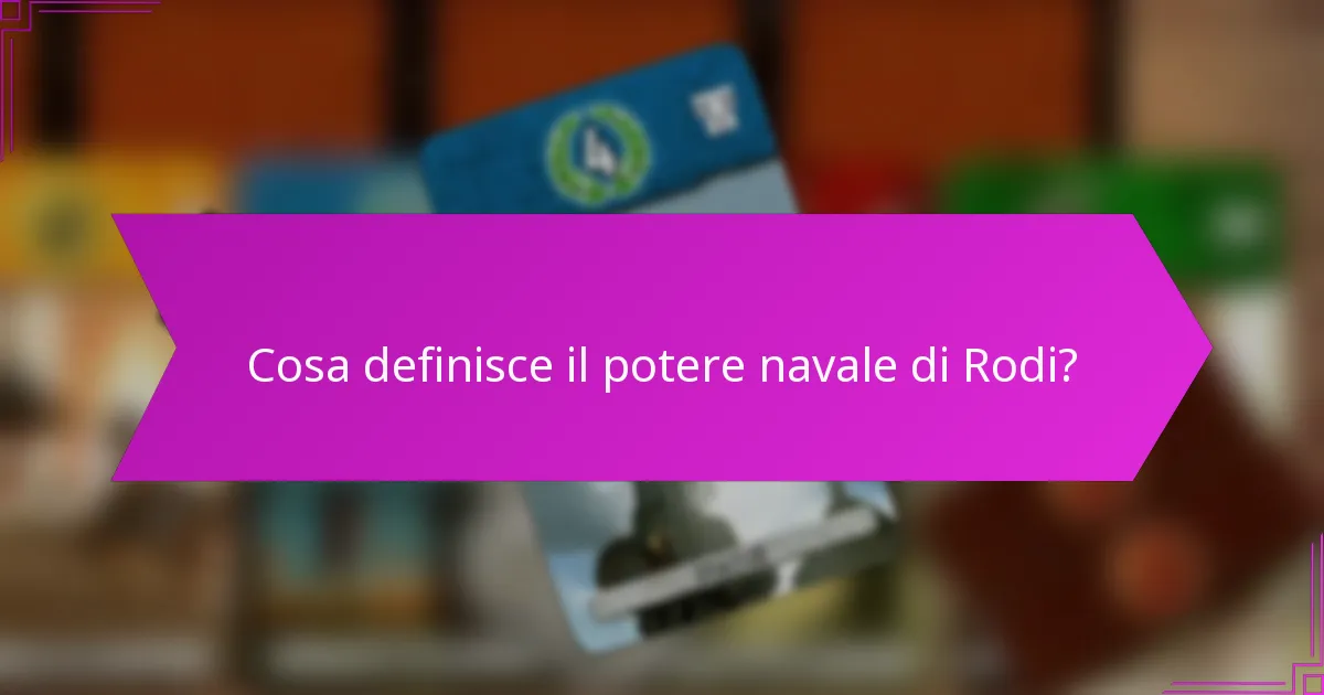 Quali vantaggi specifici per epoca possedeva Rodi?