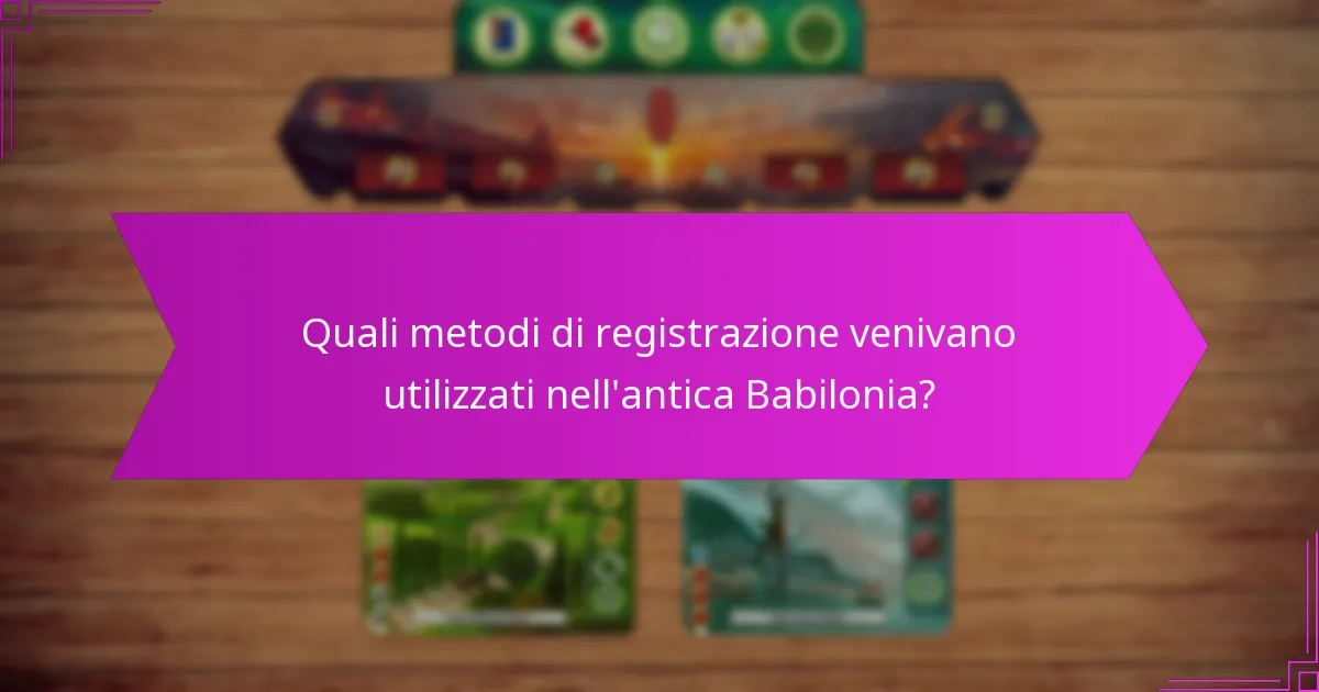 Quali metodi di registrazione venivano utilizzati nell’antica Babilonia?