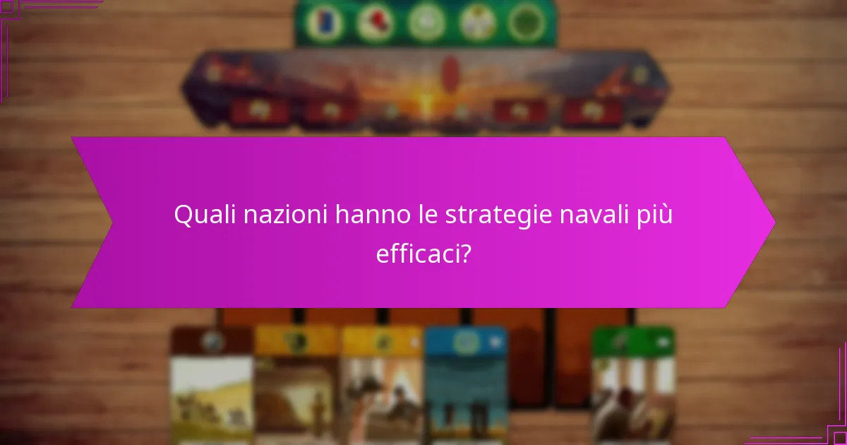 Quali nazioni hanno le strategie navali più efficaci?